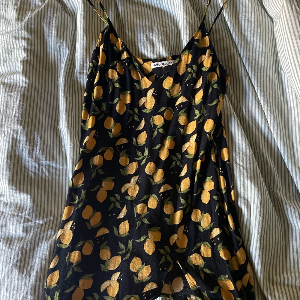 Reformation Black Lemon dress - Picture 2 of 3